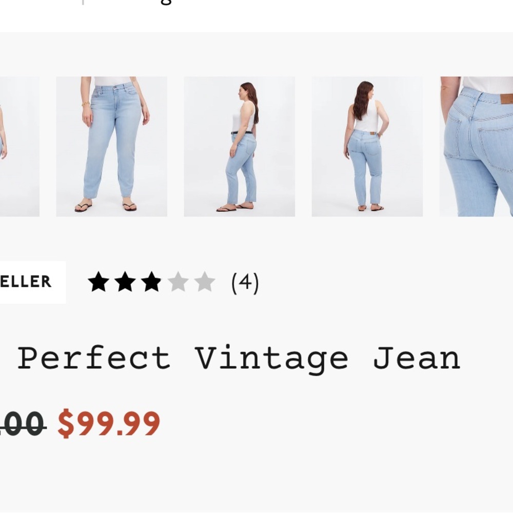 Madewell Perfect Vintage 32 Tall - Picture 6 of 6